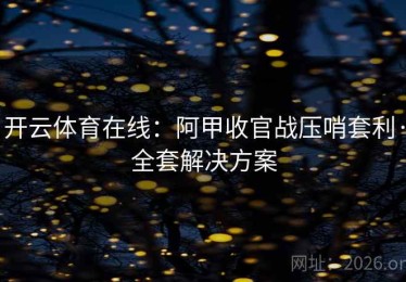 开云体育在线：阿甲收官战压哨套利·全套解决方案
