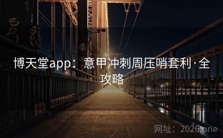 博天堂app:意甲冲刺周压哨套利·全攻略 博天堂app:意甲冲刺周压哨套利·全攻略