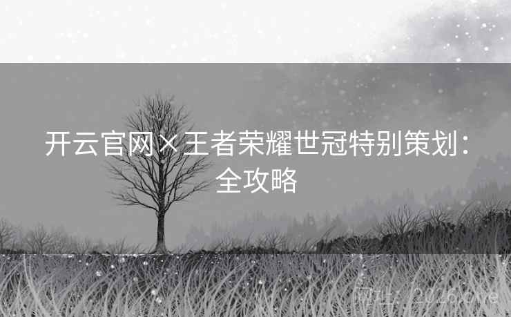 开云官网×王者荣耀世冠特别策划:全攻略 开云官网×王者荣耀世冠特别策划:全攻略